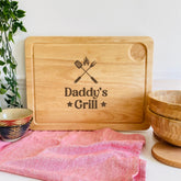 Personalised Engraved Wooden Chopping Board, Daddy'S Grill Gift, Meat Board, Father'S Day Gift