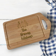 Personalised Engraved Wooden Chopping Board, Gift For Mum Dad Cheese Board, Mother'S Day Father'S Day