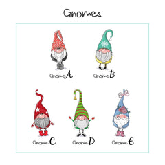 Personalised gnomes Matching family aprons with names, Mum, dad, son and daughter aprons