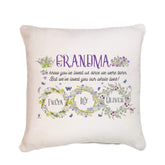 Personalised grandma cushion cover with grandchildren names, Personalised grandma gift