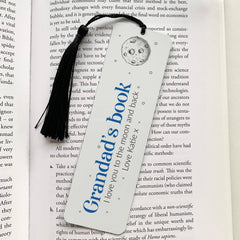 Personalised grandma grandad bookmark with tassel, Also for mum, dad, uncle, auntie