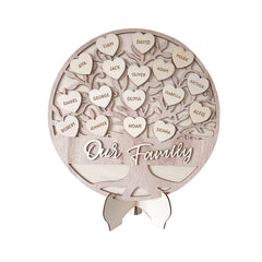 Personalised Handmade Wooden Family Tree, Christmas Décor, Gift For Granparents