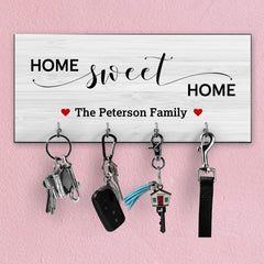 Personalised key ring holder for wall, Personalized housewarming gift