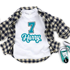 Personalised kids birthday t-shirt, childrens top, boys t-shirt, girls t-shirt