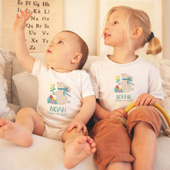 Personalised Kids Easter T-Shirt with name, Easter gift for boys or girls, Bunny Childrens tshirt, Easter Gift