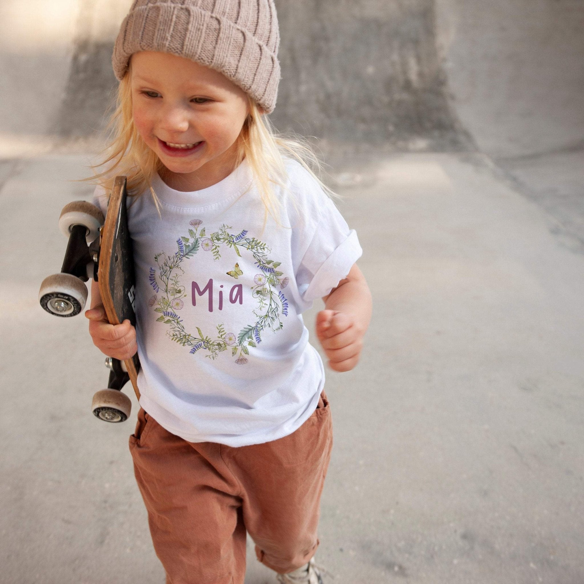 Personalised kids name t-shirt, Birthday boy girl t shirt, top, birthday gift, Flower girl outfit