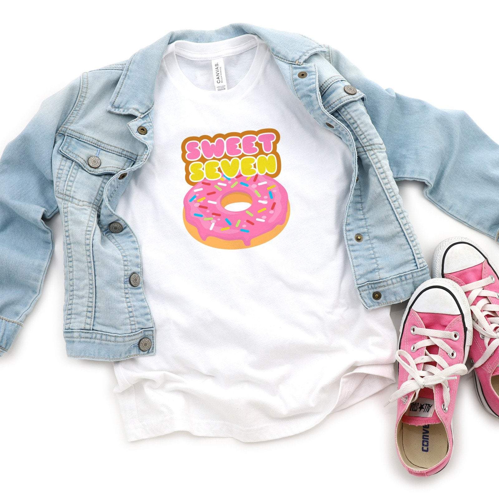 Personalised kids sweet birthday t-shirt, sweet seven, sweet eight, sweet six etc, childrens top