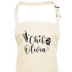 Personalised Kitchen Apron With Name, Christmas Gift For Her, Housewarming Mother'S Day Gift