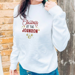 Personalised Matching Family Christmas Sweatshirt, Qty 1, Eco - Sustainable