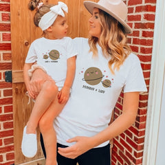 Personalised Matching Family Tshirt, Funny Mummy and Baby Mini Universe Fruits