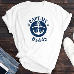 Personalised matching Father's Day t-shirt, Captain daddy, first mate