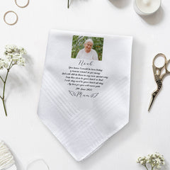 Personalised Memorial Wedding Handkerchief, Photo Of Passed Away Family Members, Rememerance Loving Memory