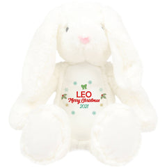 Personalised Merry Christmas soft toy, 1st Xmas gift for kids