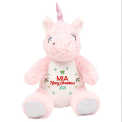 Personalised Merry Christmas soft toy, 1st Xmas gift for kids