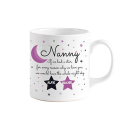 Personalised mug for nanny, Mother's Day gift for grandma, Nanny gift with grandchildren names