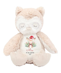 Personalised my first Christmas soft toy, 1st Xmas, Reindeer, Teddy plush, Soft rabbit