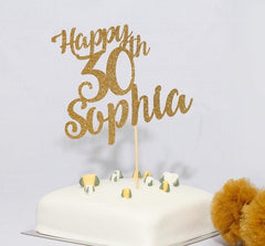 Personalised Name and Age Birthday Cake Topper
