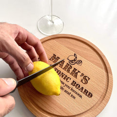 Personalised name engraved gin tonic board, Gin and tonic gift, Gift for birthday, new home gift