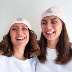 Personalised Soft Beanie Hats for Women, Initial gift for bride bridesmaid maid of honour