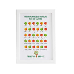 Personalised Teacher gift print, End of Year Class gift, Bespoke Teacher Appreciation Gift