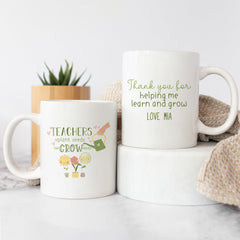 Personalised teacher mug, Teachers plant seeds that grow forever