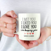 Personalised Valentine's Day mug with couple's name Gift for her him Husband wife