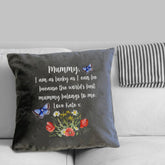 Personalised Velvet Cushion Gift for Mummy, Gift for Nanny, Mother's Day Velvet Cushion, 6 colours