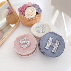 Personalised Velvet Jewellery Box With Initial, Wedding Bride Gift, Bridesmaid Proposal, Jewelry Organiser