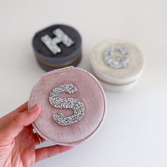 Personalised Velvet Jewellery Box With Initial, Wedding Bride Gift, Bridesmaid Proposal, Jewelry Organiser