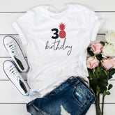 Pineapple themed birthday girl t-shirt, UNISEX sizes, Suitable for all ages
