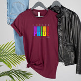 Pride t-shirt with date and city, UNISEX Rainbow tee, Pride gift, LGBTQ flag tshirt, Gay lesbian