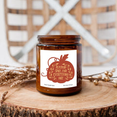 Pumpkin Spice Soy Wax Candle, Scented Candle, Hand - Poured Cosy Autumn Gift for Friends Mum Dad Grandma Home Décor