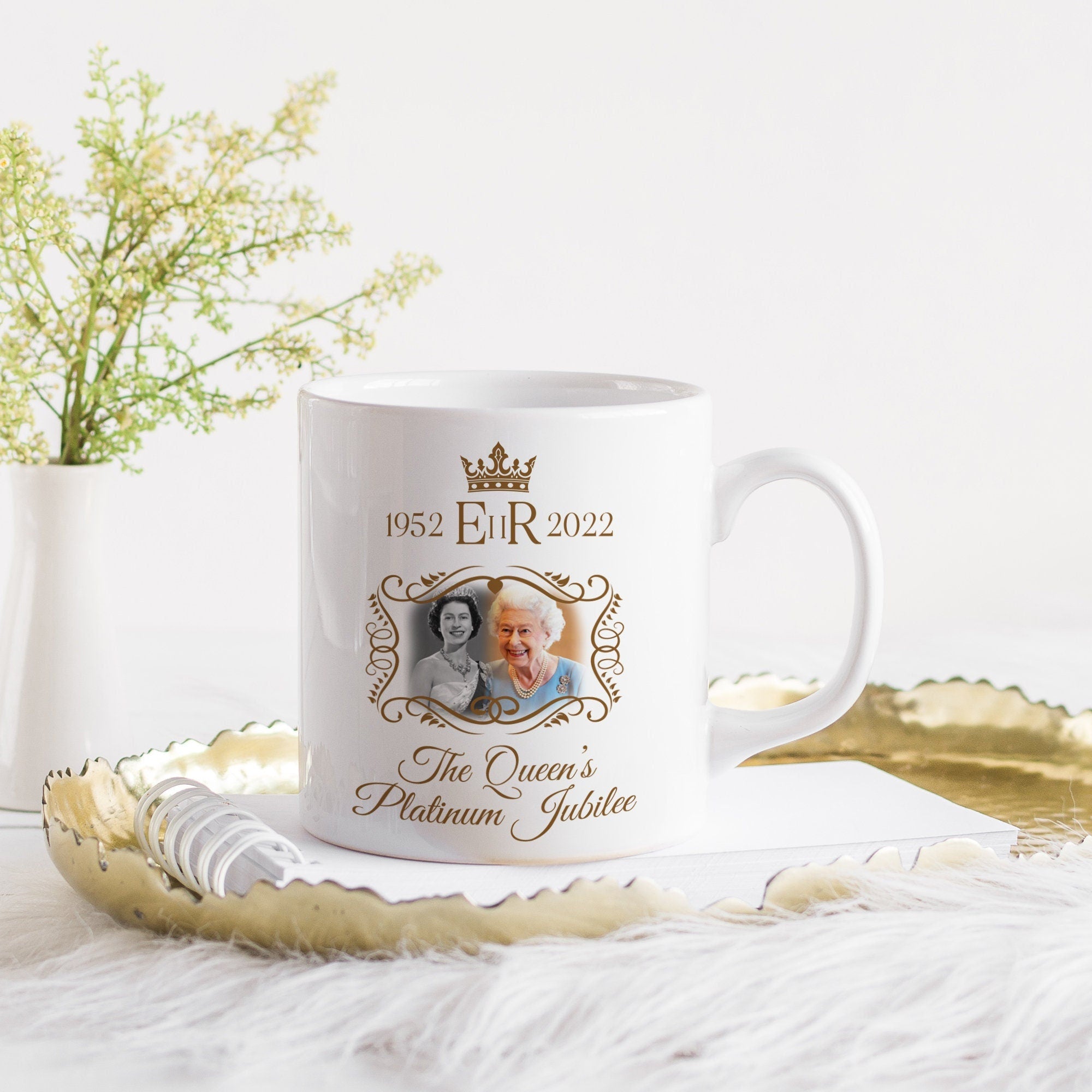 Queen Elizabeth Platinum Jubilee 1952 - 2022 Mug, The Queen's Jubilee Celebration Gift For Her Him
