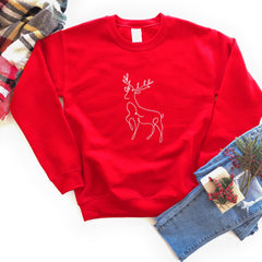 Reindeer Christmas Jumper, Unisex Adult Kids Sizes, Rudolph Matching Family Sweatshirt
