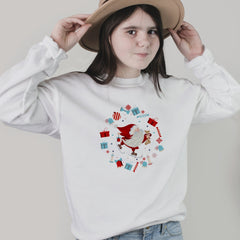 Santa Merry Christmas Jumper, Family Sweatshirt, Xmas Shirt Women Girl Young Toddler, Jumper Day