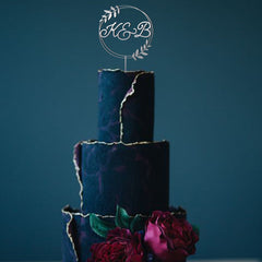 Script Mr and Mrs Wooden Cake Topper for Wedding by TheBarkersArt, Anniversary Personalised Cake Topper DC1