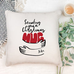 Sending you a Christmas hug cushion cover