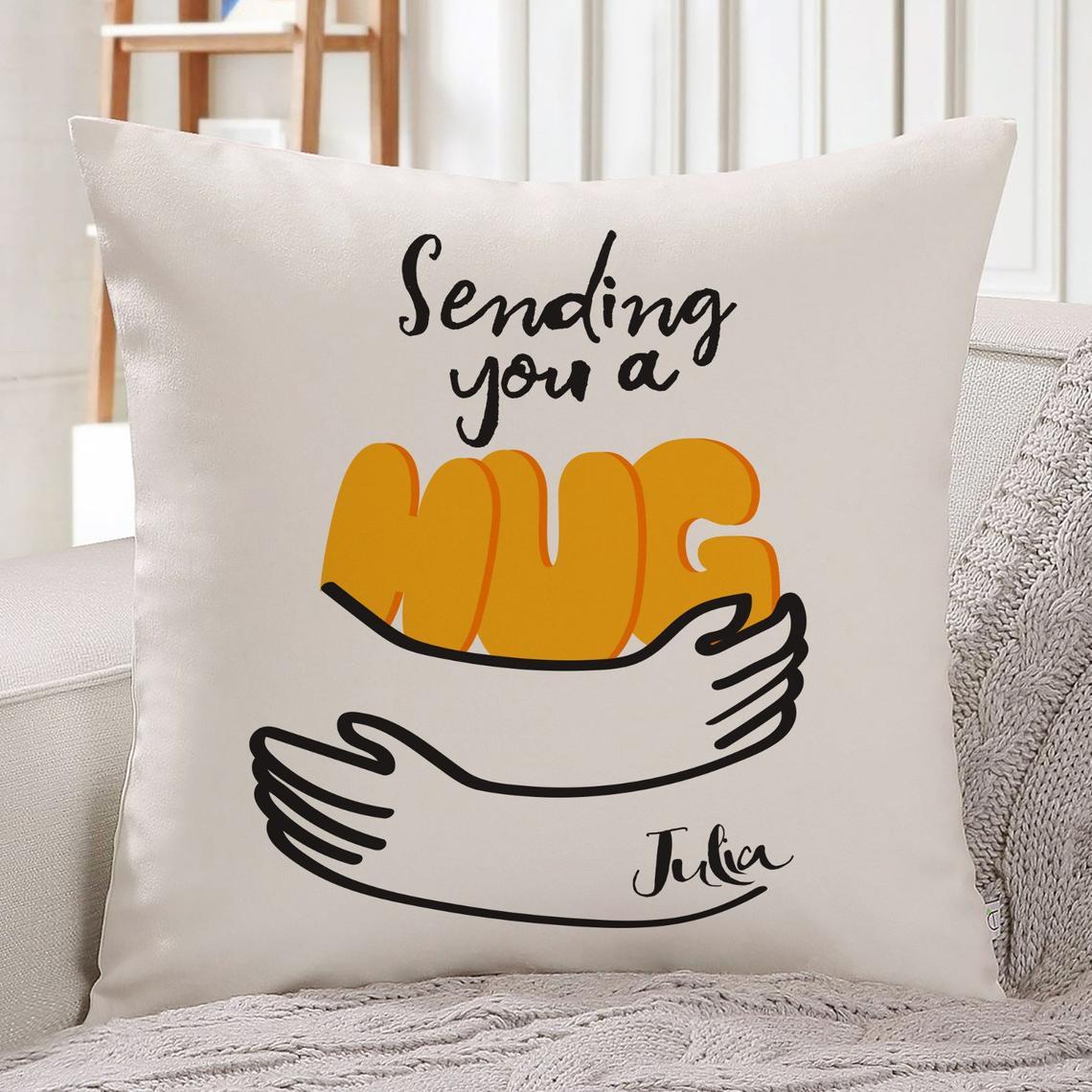 Sending you a hug cushion cover, Friends, soul sisters, auntie, grandma, mum gif