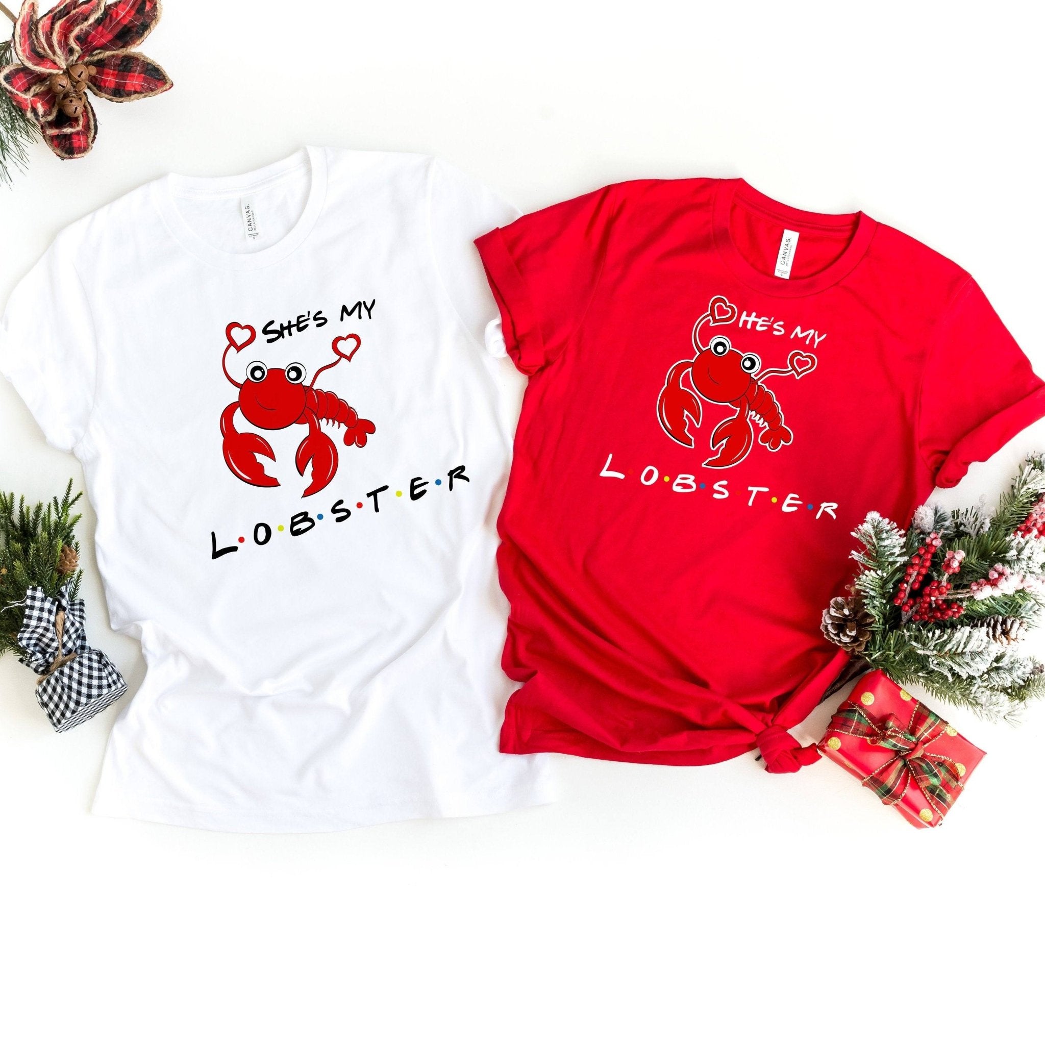 She's my lobster He's my lobster t-shirt,Matching Valentine T-Shirt,Unisex Tee