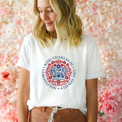The King'S Coronation Official Emblem T-Shirt, Union Jack, King Charles 3 2023 Celebration Souvenir