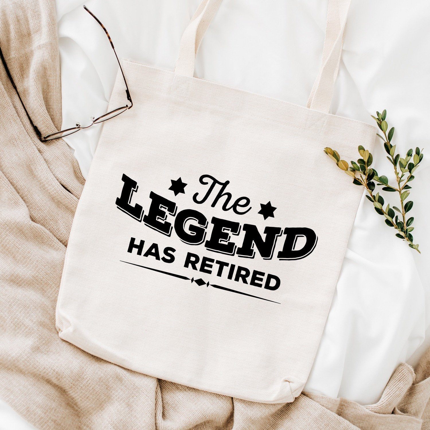 The Legend Has Retired Tote Bag, Retirement Gift For Him Or Her, Retired Shopping Bag