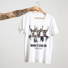 The Stag And Stag's Team T-Shirt, Groom Groomsman Gift Funny Men's Stag Night Tee Stag Do Honeymoon