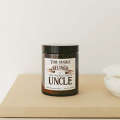 This Candle Belongs to The World's Best Uncle Scented Candle, Gift for Uncle