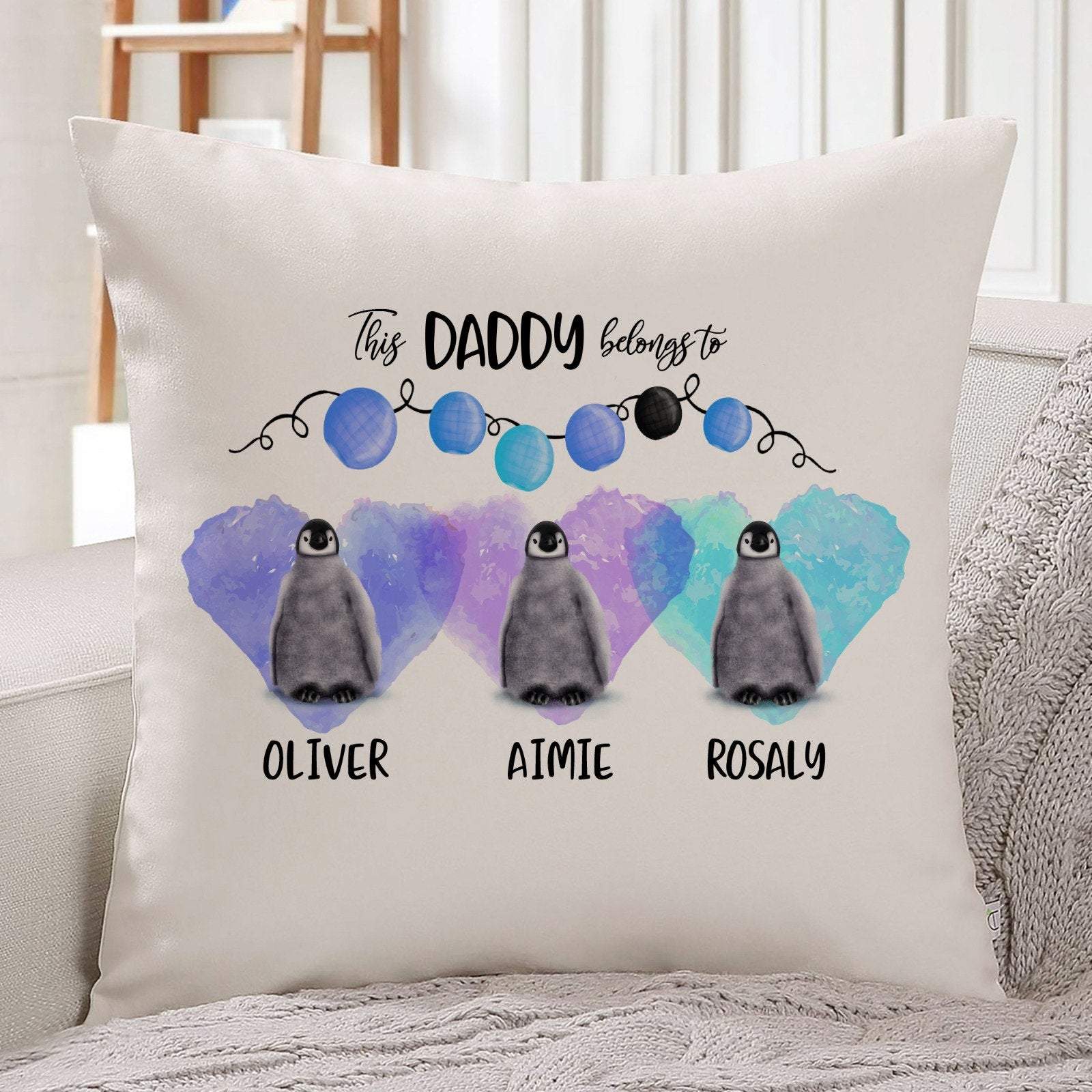 This daddy belongs to cushion cover, Gift for dad, Father's Day gift, Square Pillow Cover