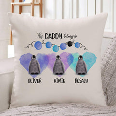 This daddy belongs to cushion cover, Gift for dad, Father's Day gift, Square Pillow Cover