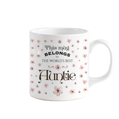 This Mug Belongs To The World's Best Sister Mug, Christmas or Birthday Gift For Sister, Present Idea, Flower Floral Design