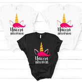 Unicorn Birthday Girl And Squad T-Shirt, Birthday Decoration