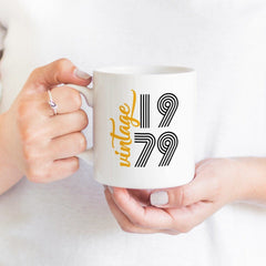 Vintage Birthday Mug, Gift For Her Or Him , Vintage 1979, 1989...