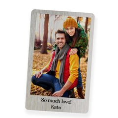Wallet Photo Card, Personalised Daddy Gift, Metal Photo Card, Polaroid Style