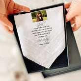 Wedding Handkerchief From Your Dog With Photo, Personalised Gift For The Bride Gift For The Grooms Pet